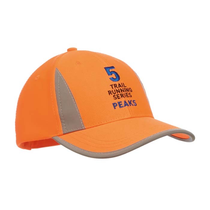 MH2304 MD Huomiovärinen polyesterbaseball-lippis, min. 150 kpl